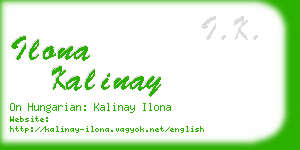 ilona kalinay business card
